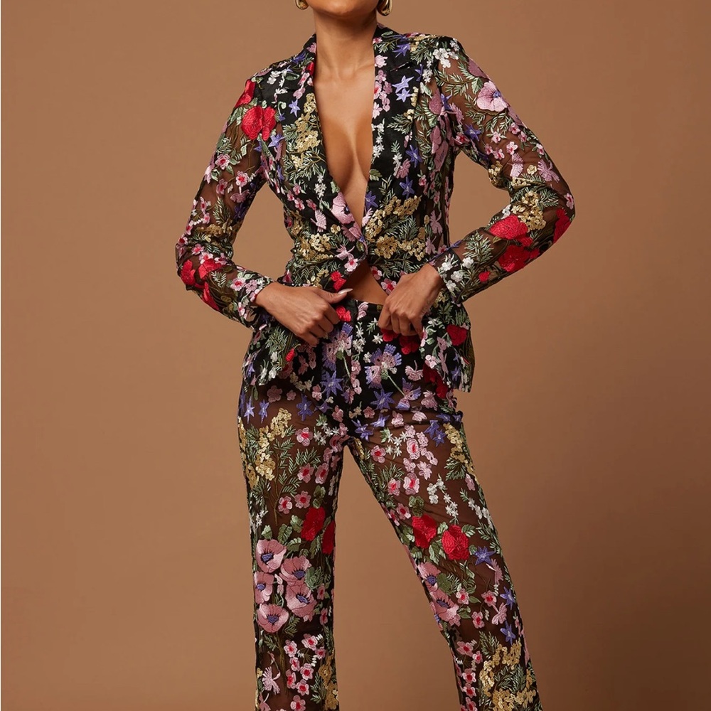Erin Embroidered blazer and pants